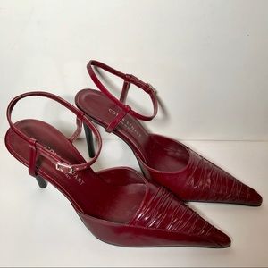 New Vintage Colin Stuart Burgundy Leather Heels